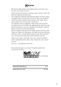 Bedienungsanleitung Neff H5970W0GB Mikrowelle