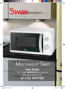 Bruksanvisning Swan SM40010REDN Mikrovågsugn