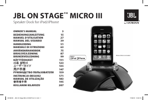 사용 설명서 JBL On Stage Micro III 스피커 도크