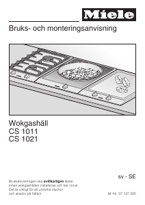 Bruksanvisning Miele CS 1011 Häll