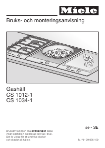 Bruksanvisning Miele CS 1034-1 Häll