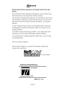 Használati útmutató Neff E4542N0 Tűzhely