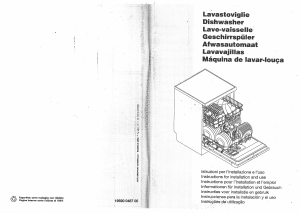 Manual Smeg LSP52X Máquina de lavar louça