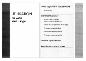 Mode d’emploi Brandt TH425N Lave-linge