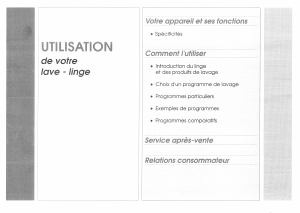 Mode d’emploi Brandt V806T Lave-linge