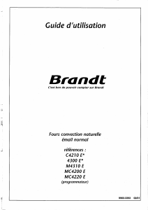 Mode d’emploi Brandt MC4200EB Four