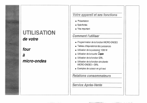 Mode d’emploi Brandt M210BP Micro-onde