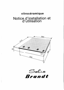 Mode d’emploi Brandt TRH640N Table de cuisson