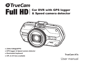 Bedienungsanleitung TrueCam A7s Action-cam