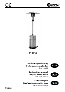 Handleiding Bartscher 825131 Terrasverwarmer