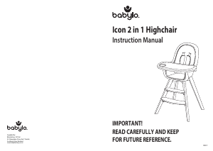 Bruksanvisning Babylo Icon 2-in-1 Barnmatstol