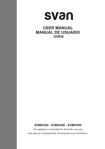 Manual Svan SVMH550 Oven
