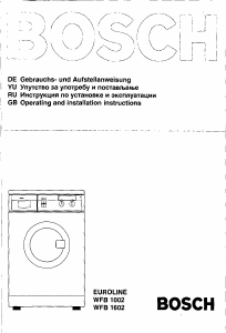 Handleiding Bosch WFB1002BY Wasmachine