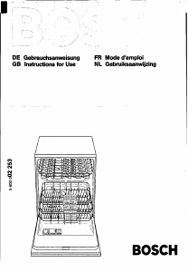 Handleiding Bosch SGI3002GB Vaatwasser