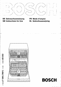 Manual Bosch SGI4905 Dishwasher