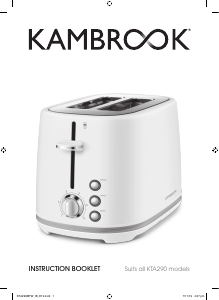 Manual Kambrook KTA290MTW Toaster