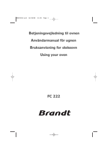 Bruksanvisning Brandt FC222ZN1 Ugn