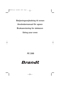 Bruksanvisning Brandt FE200XN1 Ugn