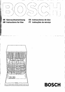 Manual Bosch SGS4062EU Máquina de lavar louça
