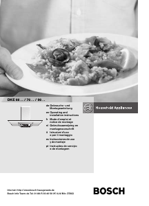 Manuale Bosch DKE965X Cappa da cucina