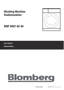 Handleiding Blomberg WNF 8467 AE40 Wasmachine