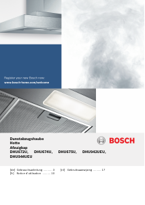 Handleiding Bosch DHU672U Afzuigkap