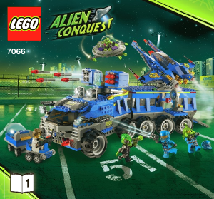 Bruksanvisning Lego set 7066 Alien Conquest Rymdförsvarets högkvarter