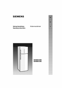 Kullanım kılavuzu Siemens KD49NA73NE Donduruculu buzdolabı