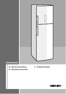 Kullanım kılavuzu Siemens KD53NA00NE Donduruculu buzdolabı