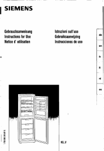 Manual Siemens KG26V4F2 Fridge-Freezer