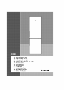 Manual Siemens KG36VA16 Frigorífico combinado