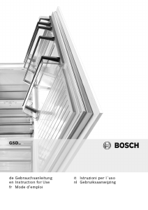 Manuale Bosch GSD36PW20 Congelatore