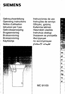 Kullanım kılavuzu Siemens MC91100GB Narenciye sıkacağı