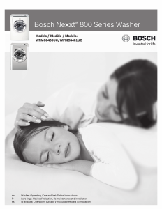 Manual de uso Bosch WFMC8400UC Lavadora