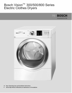 Manual Bosch WTVC8330CN Dryer