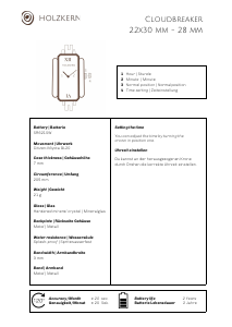 Handleiding Holzkern Kestrel Horloge