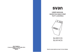 Manual Svan SVL814CS Washing Machine