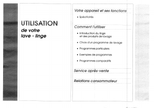 Mode d’emploi Brandt FB535 Lave-linge