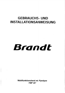 Bedienungsanleitung Brandt FBP25B1G Herd