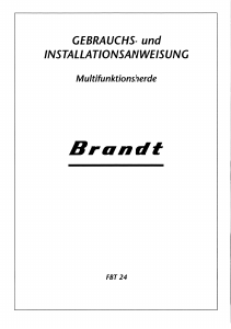 Bedienungsanleitung Brandt FBT24T1G Herd