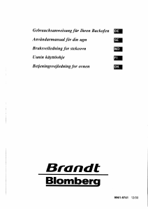 Bruksanvisning Brandt FAQ75J1N Ugn