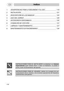 Manual de uso Smeg SE62MFN-5 Horno