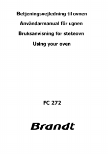 Bruksanvisning Brandt FC272XN1 Ugn