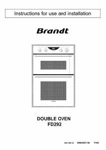 Handleiding Brandt FD292XU1 Oven