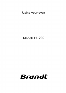 Handleiding Brandt FE200WCKD Oven