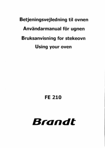 Bruksanvisning Brandt FE210XN1 Ovn