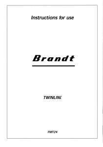 Manual Brandt FMT24W1U Oven