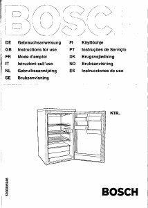 Manual Bosch KTR1430GB Refrigerator