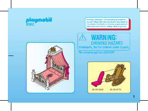 Handleiding Playmobil set 6302 Fairy Tales Hemelbed met schommelstoel