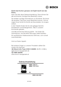 Használati útmutató Bosch HBN77P750E Kemence